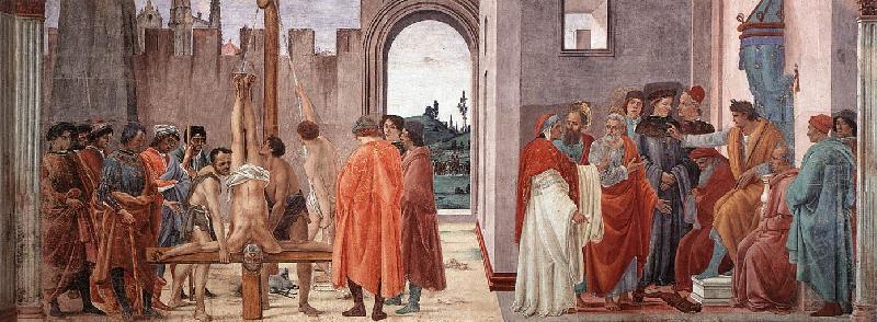 LIPPI, Filippino Disputation with Simon Magus and Crucifixion of Peter sf